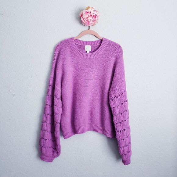 Sweaters - Shop The Mint Feeling Close To You Orchid Purple Textured Sweater